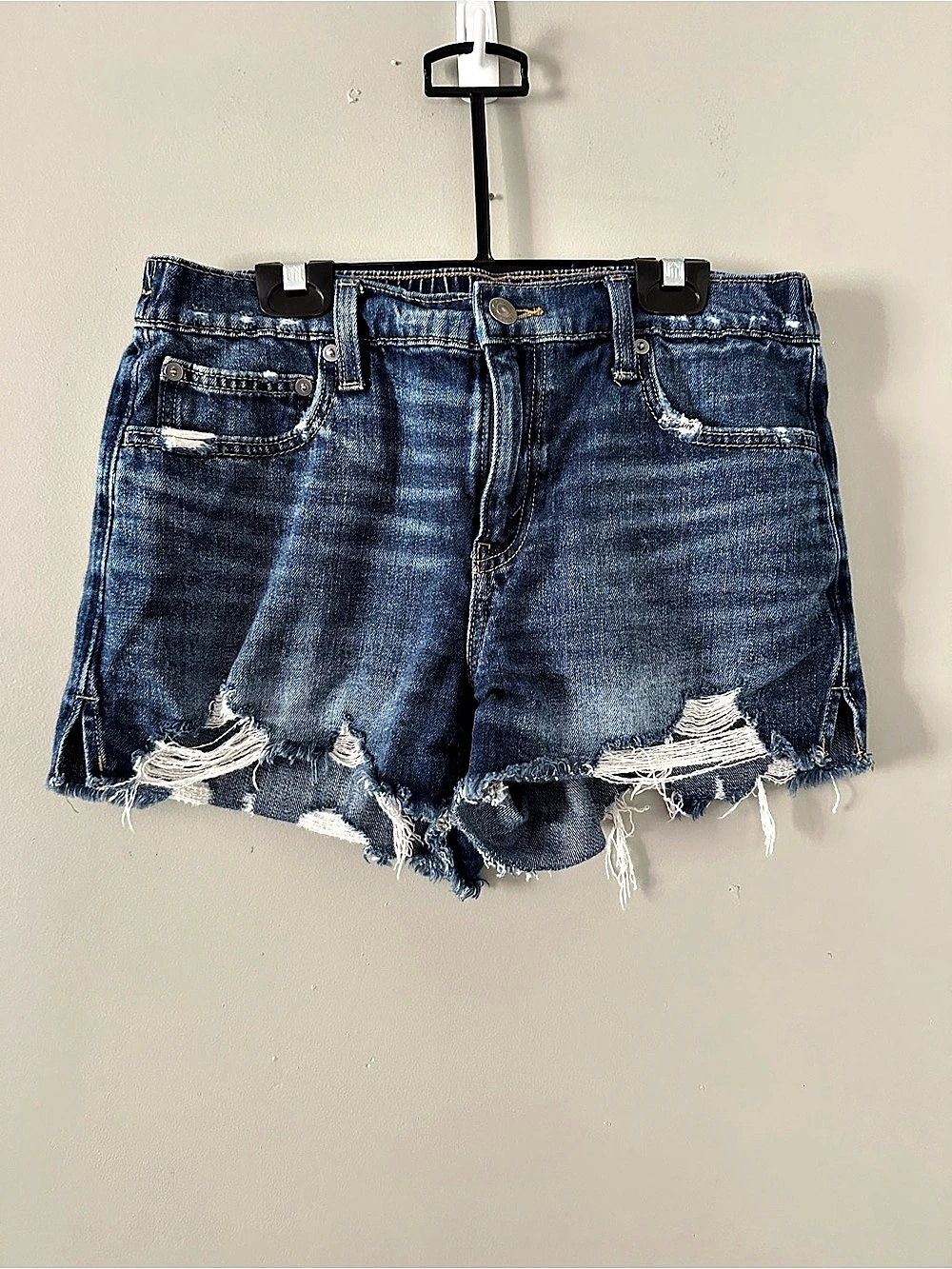 Aerie Daydream Denim Short Distressed Jean Shorts Blue Small